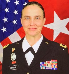 Brigadier General Stephanie Horvath speaks at GSX